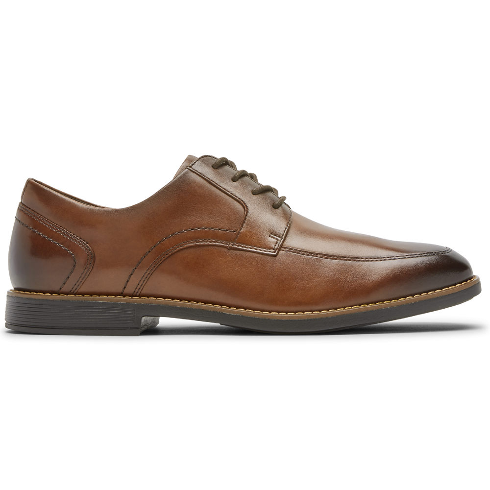 Rockport Singapore Mens Oxfords - Slayter Apron Toe Brown - JL7384256